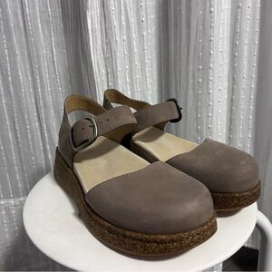 Dansko Taupe Mary Jane Flats